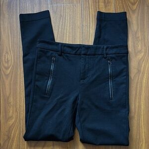 Vince Skinny Stretch Black Ponte Trouser Slack Work Pants